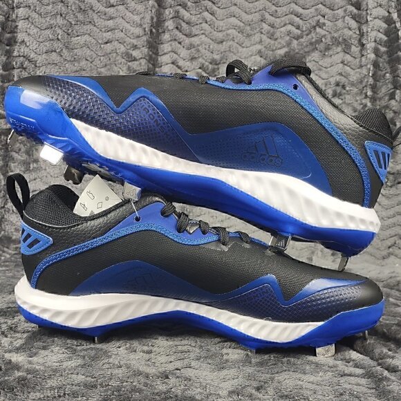 Adidas Icon 6 Bounce Mens Baseball Cleats Shoes Blue/Black FV9350 (NWT) Size 9.5 - Picture 6 of 7
